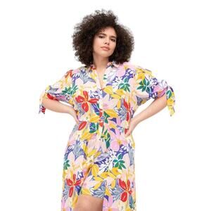 Eloquii Paradiso Floral Walk Through Romper Sz 22